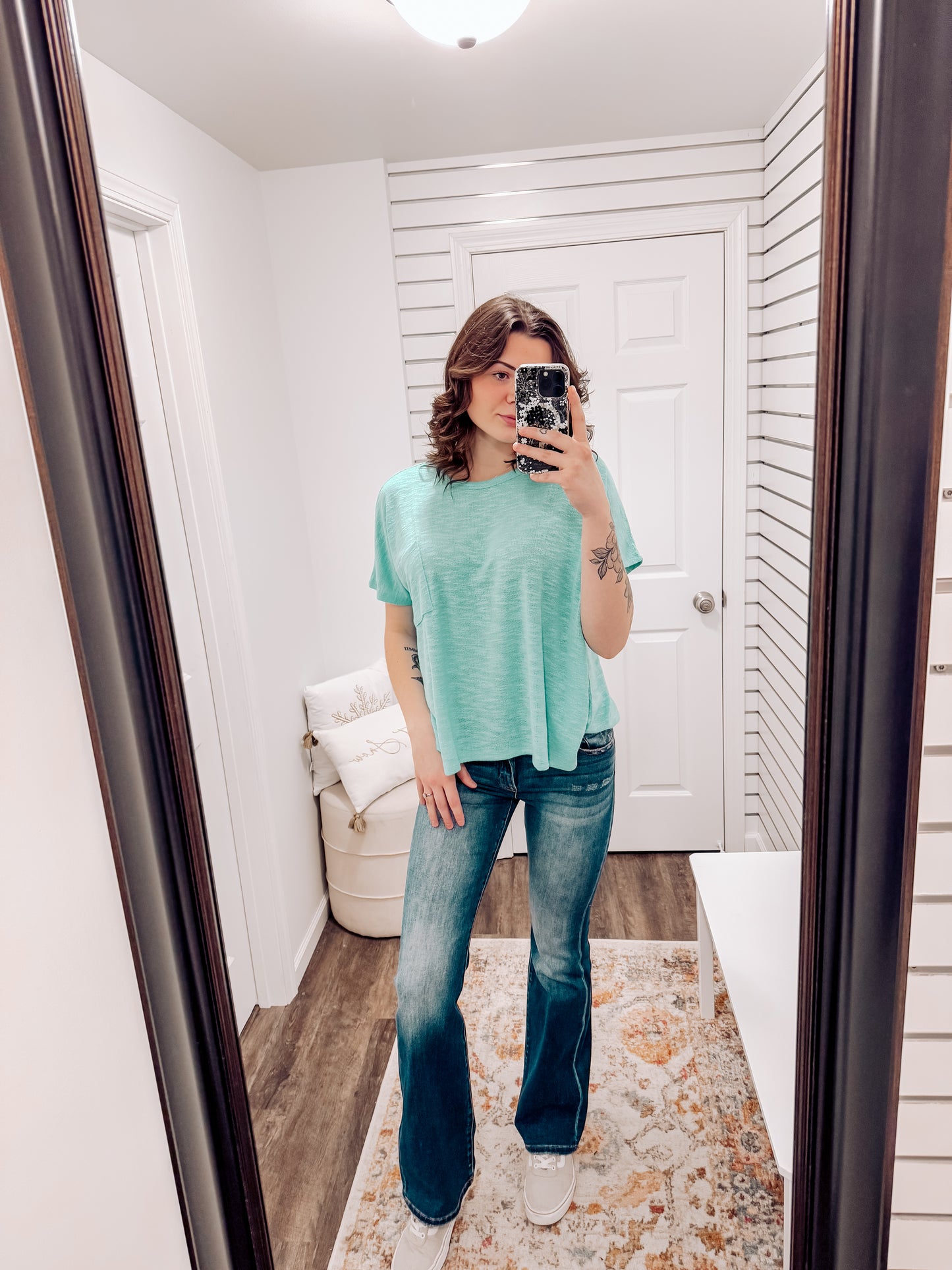 Collins Oversized Hacci Top | Mint