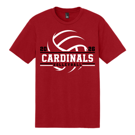 Cardinals Volleyball Swoosh Graphic Tee | Multiple Colors