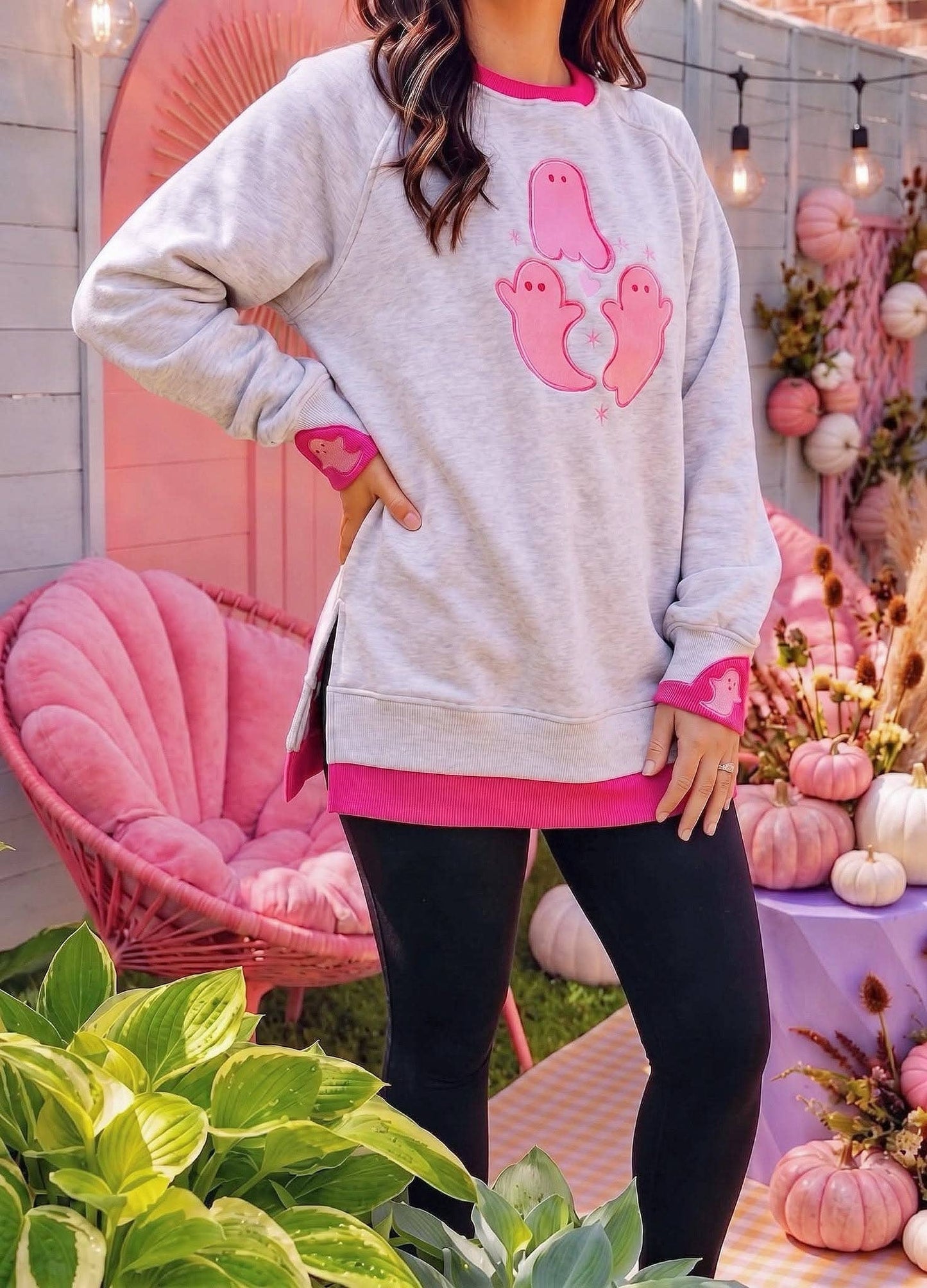 Pretty Little Ghosts LayerPop™ Double Cuffs Sweatshirt