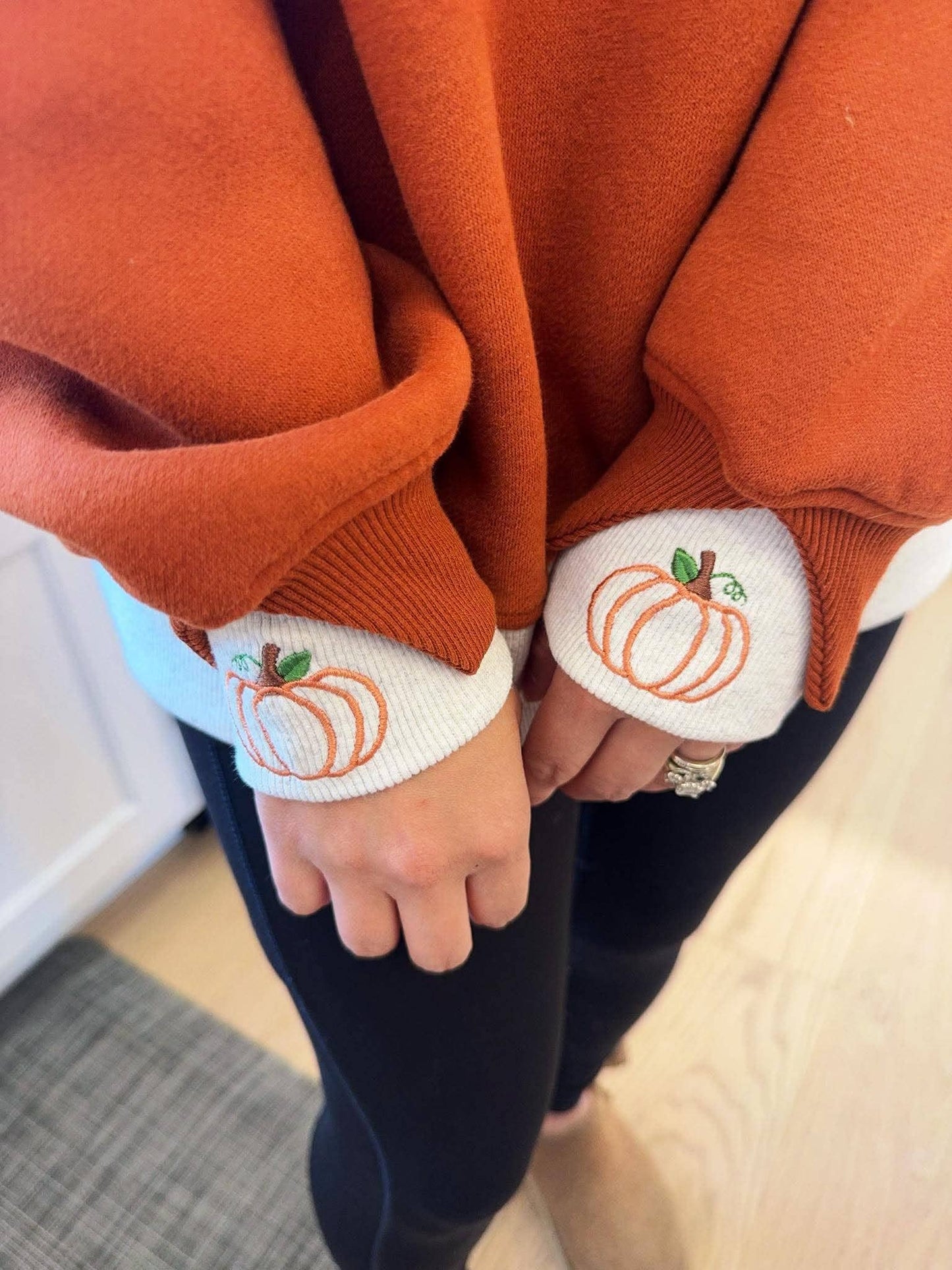 Pretty Little Pumpkins™ LayerPop™ Duo Cuff Sweatshirt (