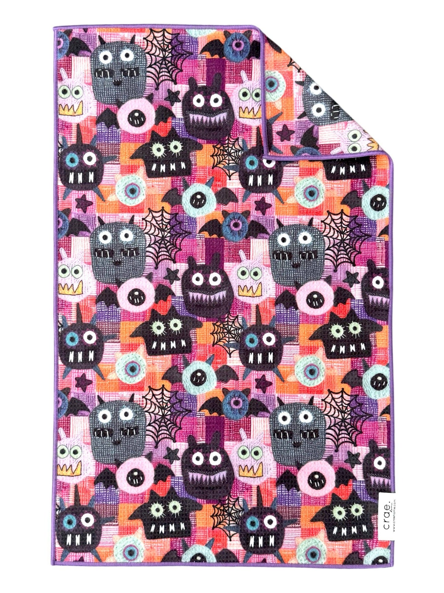 Frightful Friends: Double-Sided Hand Towel: Multi / 17x27 in / Hand Towel