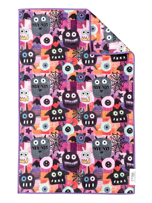 Frightful Friends: Double-Sided Hand Towel: Multi / 17x27 in / Hand Towel