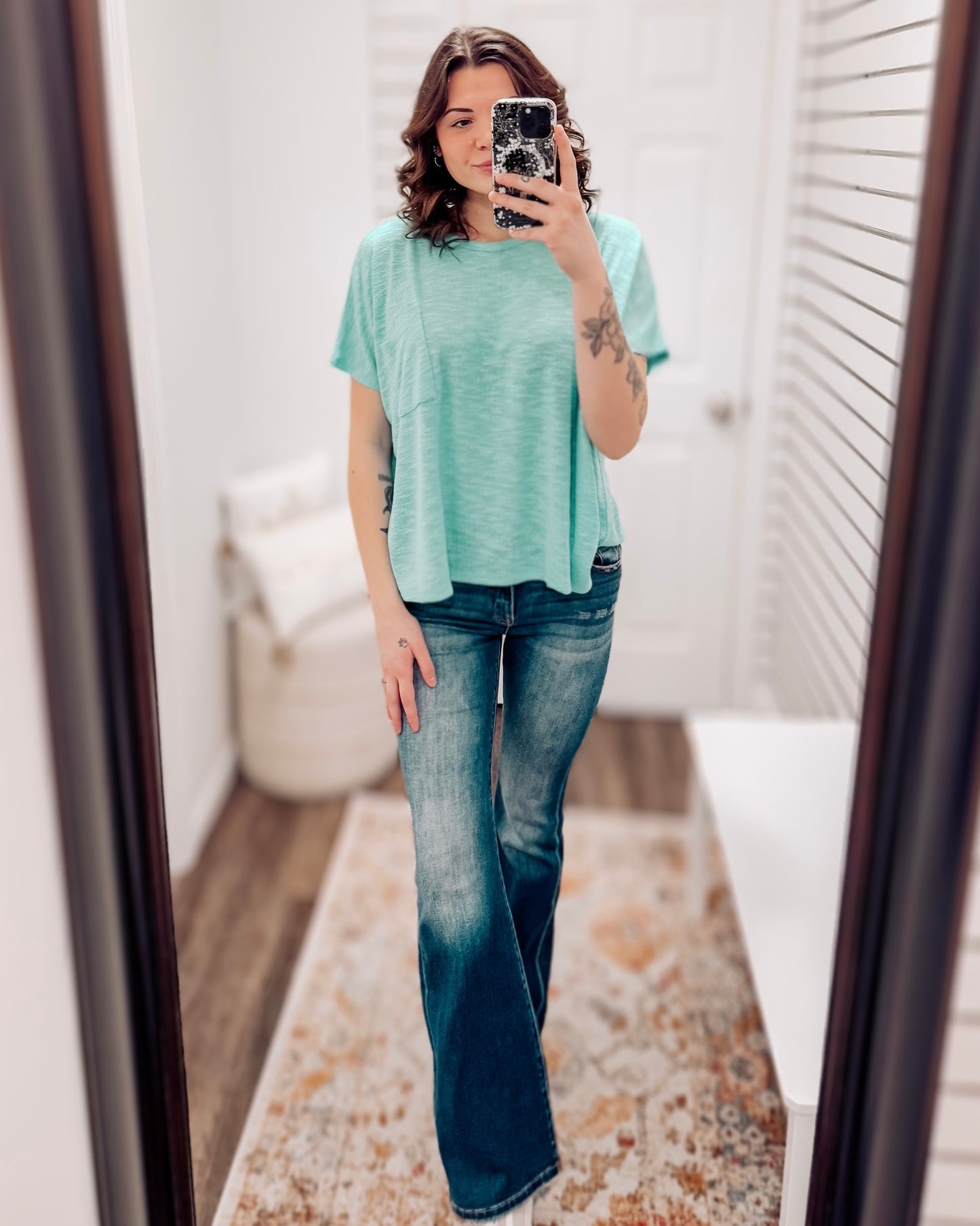 Collins Oversized Hacci Top | Mint