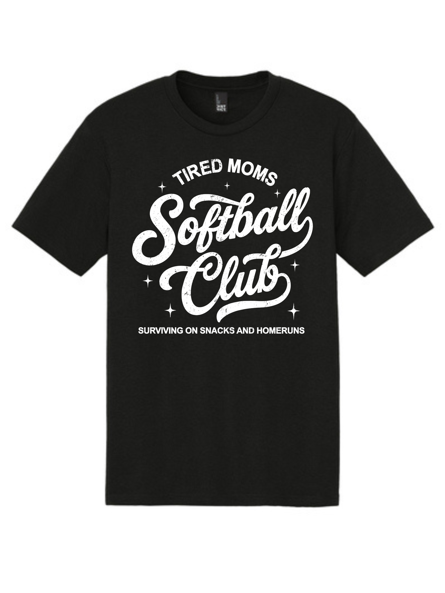Tired Moms Softball Club Graphic Tee | Black
