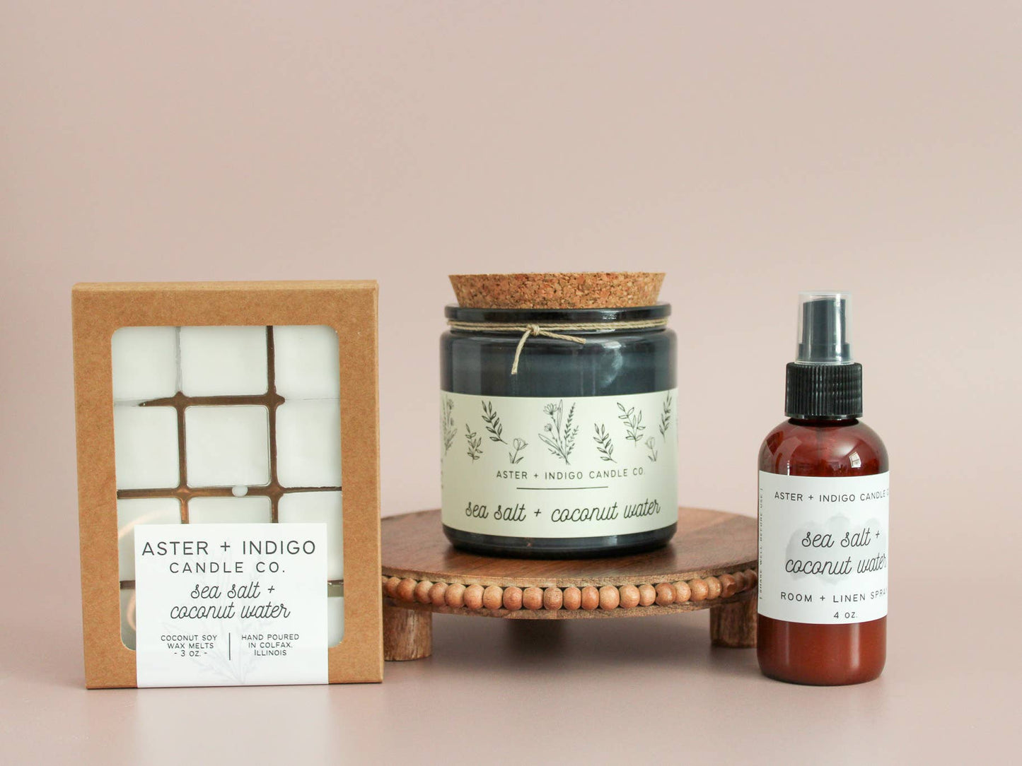 Aster + Indigo Candle Co. | Sea Salt + Coconut Water