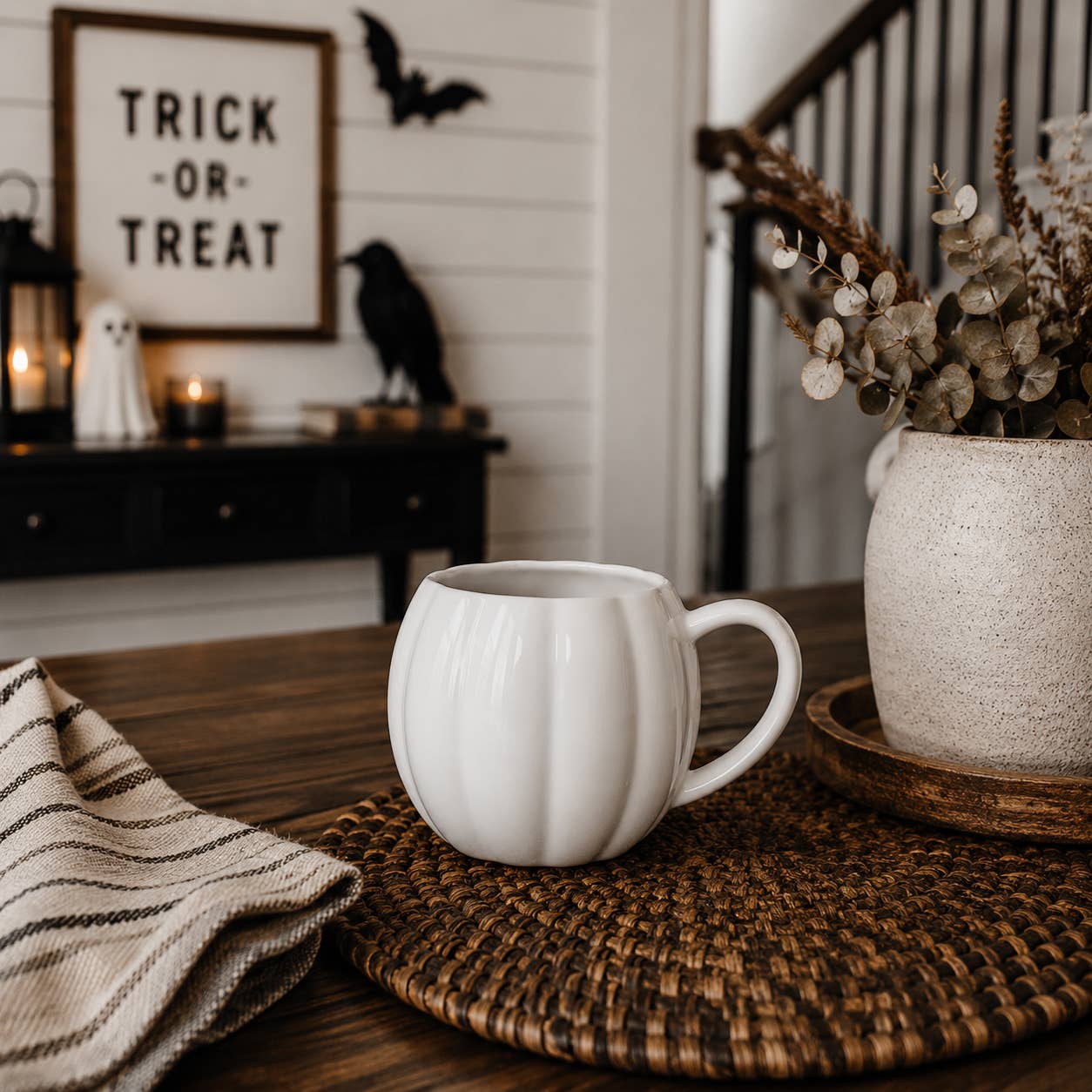 Pumpkin Coffee Mug 17oz | White
