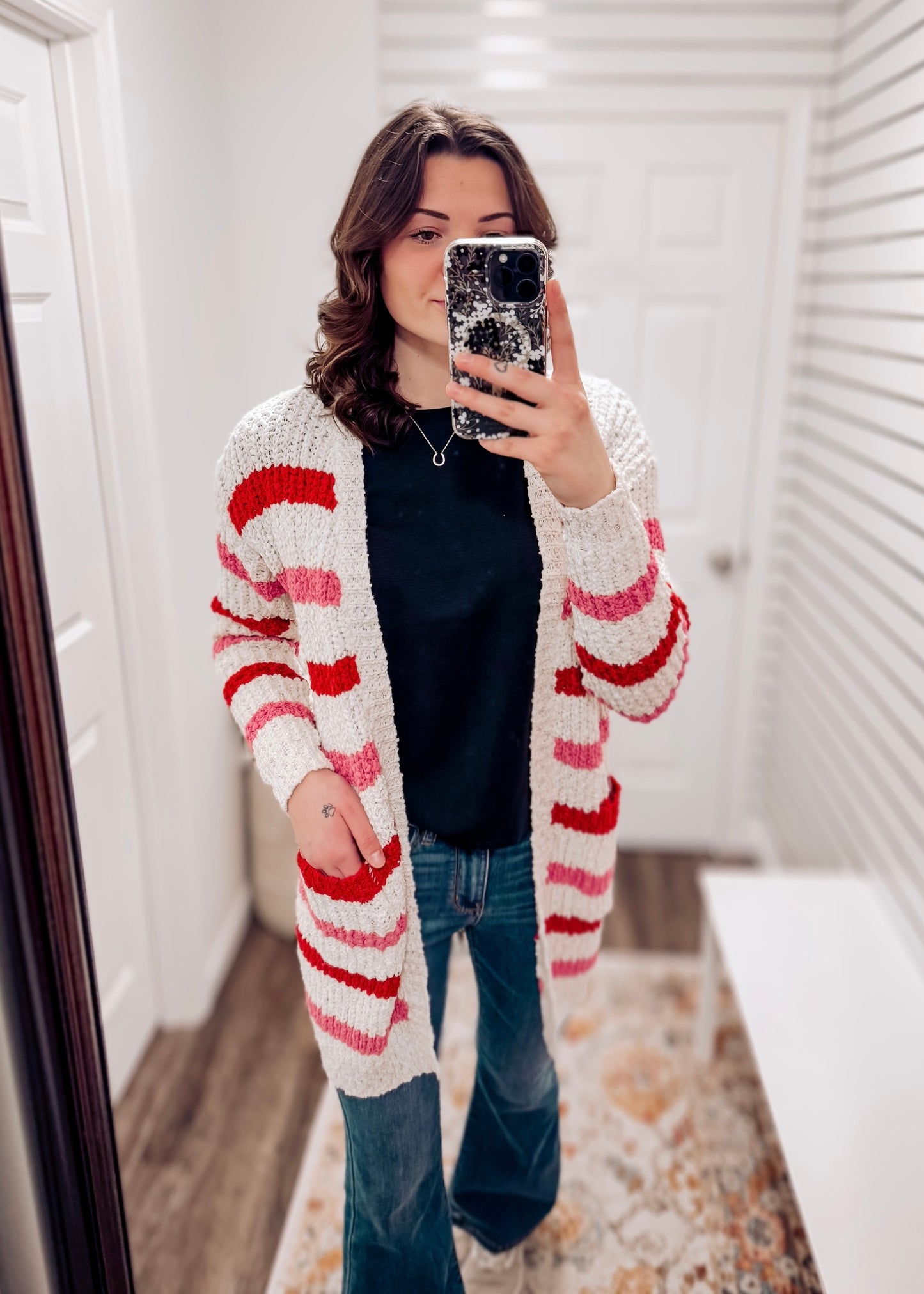 Valentine Stripe Cardigan