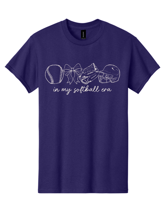 In My Softball Era Graphic Tee | Dk Purple