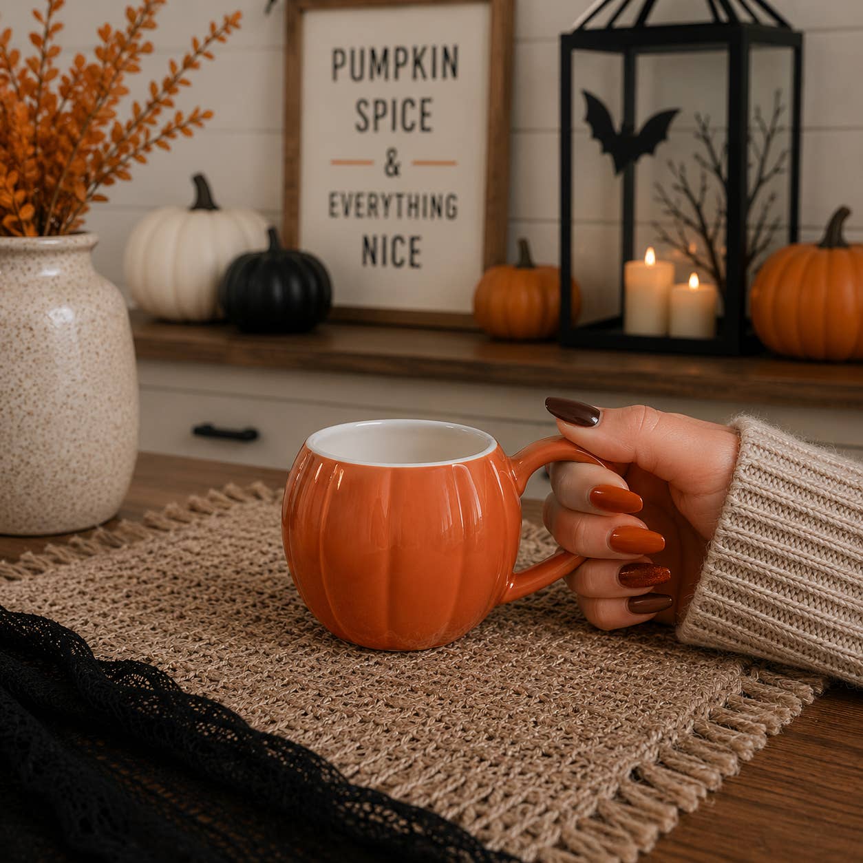 Pumpkin Coffee Mug 17oz | Orange