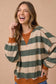 Celia Stripe Pullover | Olive + Rust