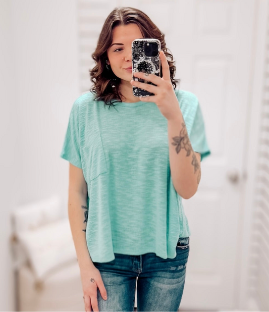 Collins Oversized Hacci Top | Mint