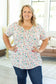 Sarah Ruffle Top | Ivory Floral