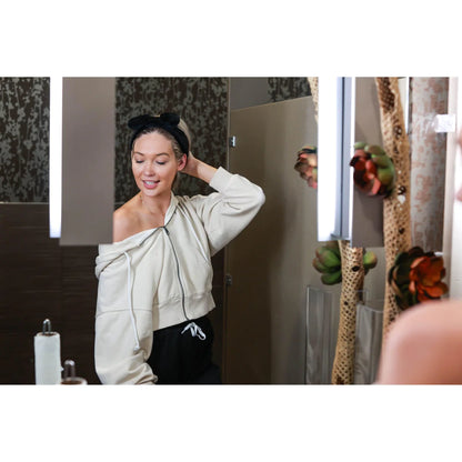 Soft Yoga Fleece Makeup Headband | Black