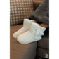 Cable Knit Plush Bootie Slippers | Cream