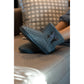 Cable Knit Plush Bootie Slippers | Grey