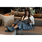 Cable Knit Plush Bootie Slippers | Grey