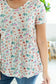 Sarah Ruffle Top | Ivory Floral