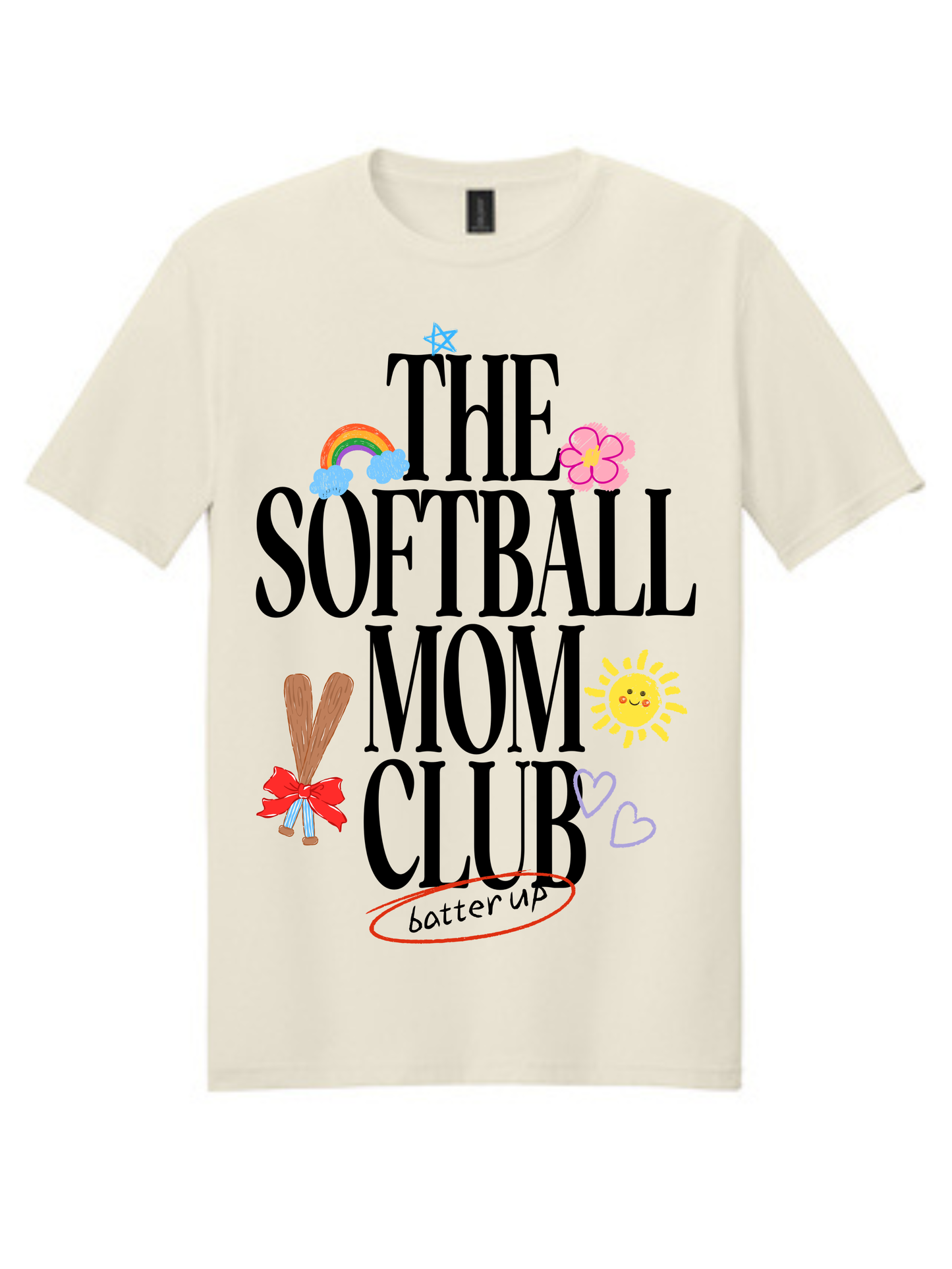 Softball Mom Club Graphic Tee | Natural