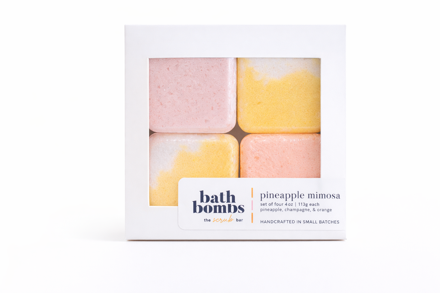 Pineapple Mimosa Bath Bomb Set - Bubbly Bathtub Cocktails