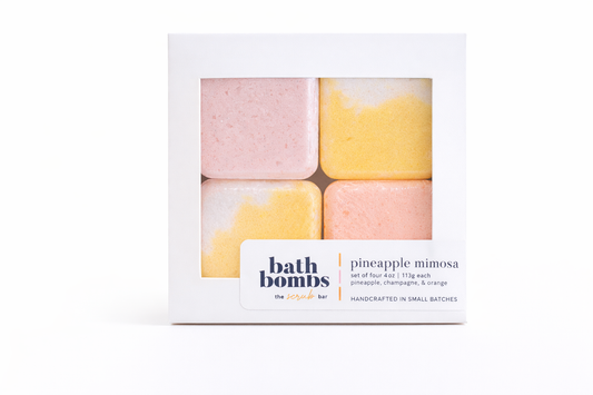 Pineapple Mimosa Bath Bomb Set - Bubbly Bathtub Cocktails