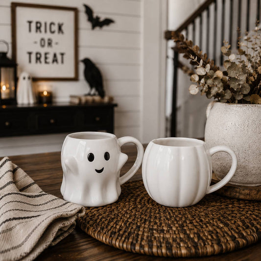Pumpkin Coffee Mug 17oz | White