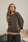 Louisa Exposed Seam Long Sleeve Top | Brown