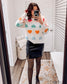 Be Mine Pastel Hearts Sweater | White