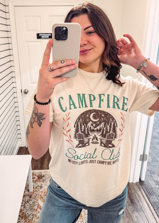 Campfire Social Club Graphic Tee | Cream