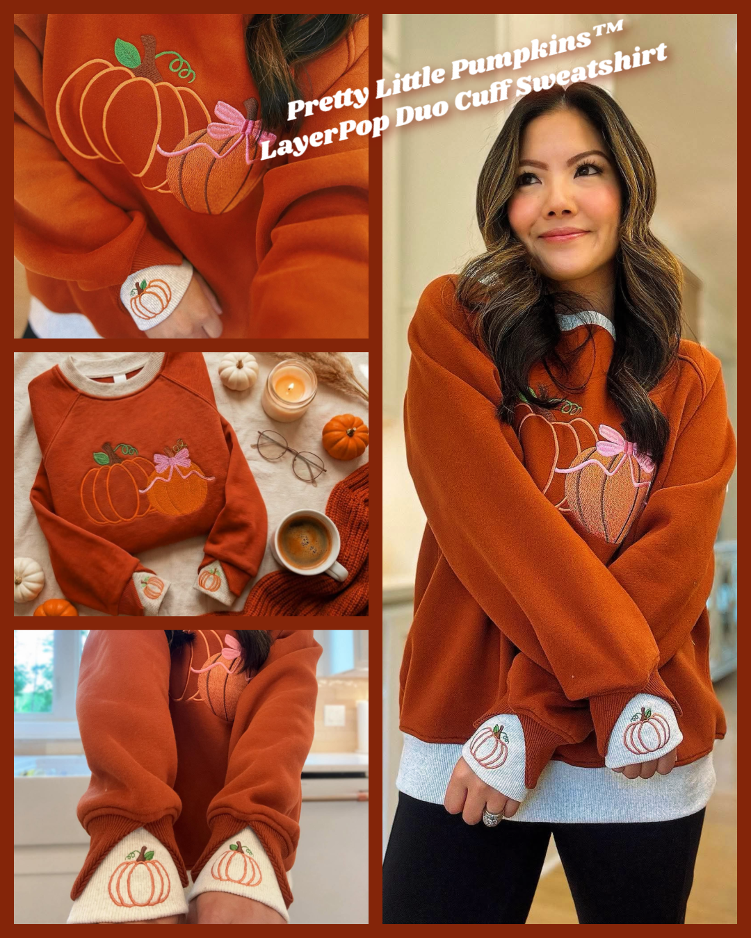 Pretty Little Pumpkins™ LayerPop™ Duo Cuff Sweatshirt (