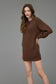Allison Sweater Mini Dress | Coffee Bean