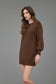 Allison Sweater Mini Dress | Coffee Bean