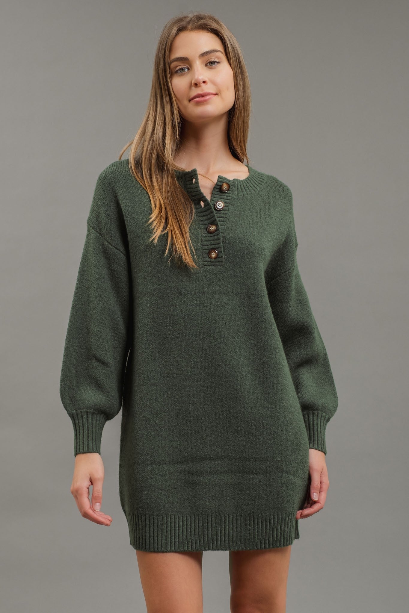 Allison Sweater Mini Dress | Hunter Green