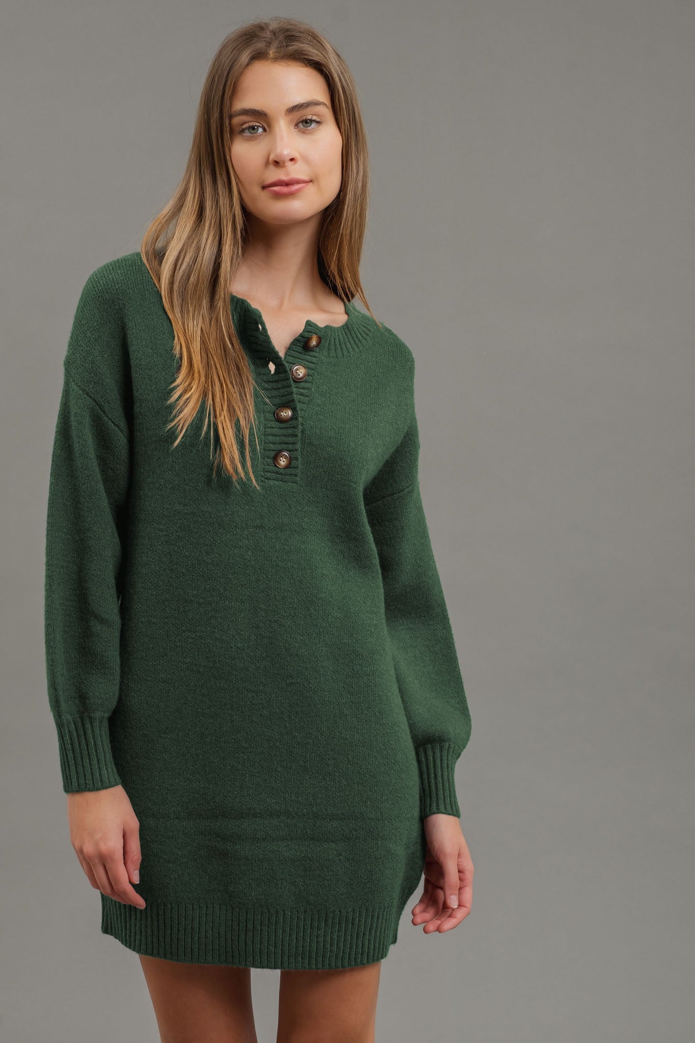 Allison Sweater Mini Dress | Hunter Green