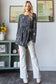 Ally Floral Babydoll Top | Charcoal