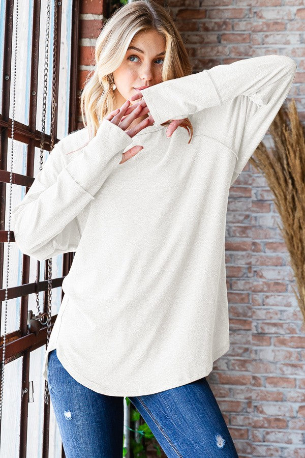 Amanda Thumbhole Long Sleeve | White