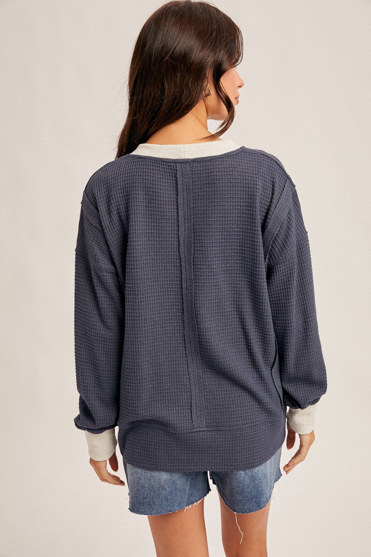 Aurelia Thermal Crew Neck | Navy