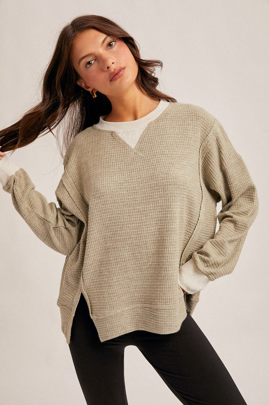 Aurelia Thermal Crew Neck | Olive