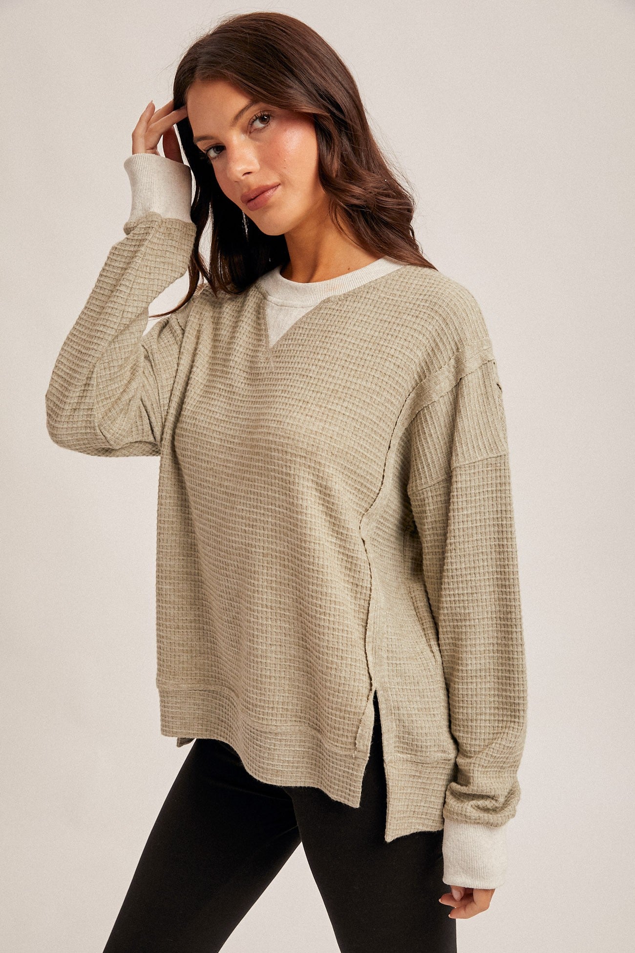 Aurelia Thermal Crew Neck | Olive