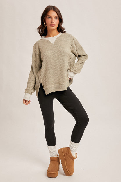 Aurelia Thermal Crew Neck | Olive
