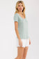 Azari Scoop Neck Henley | Sage