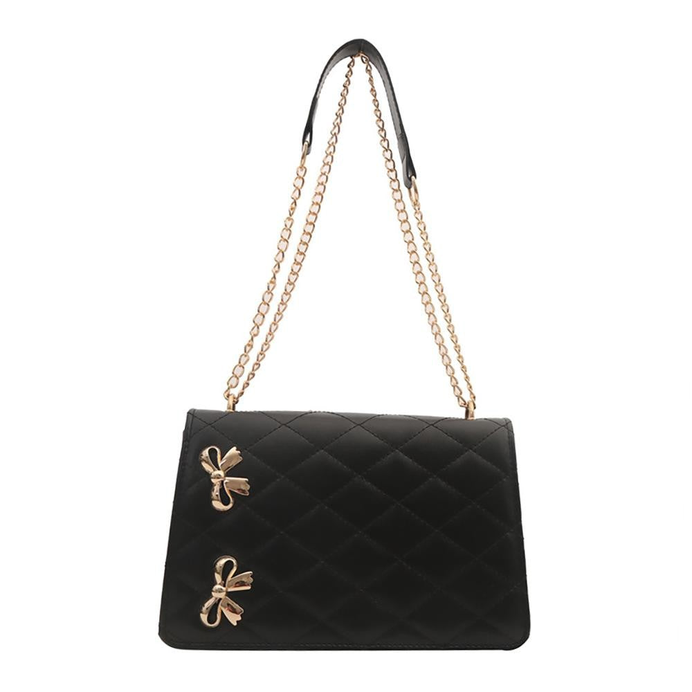 Quilted Cross Body Tote | Black