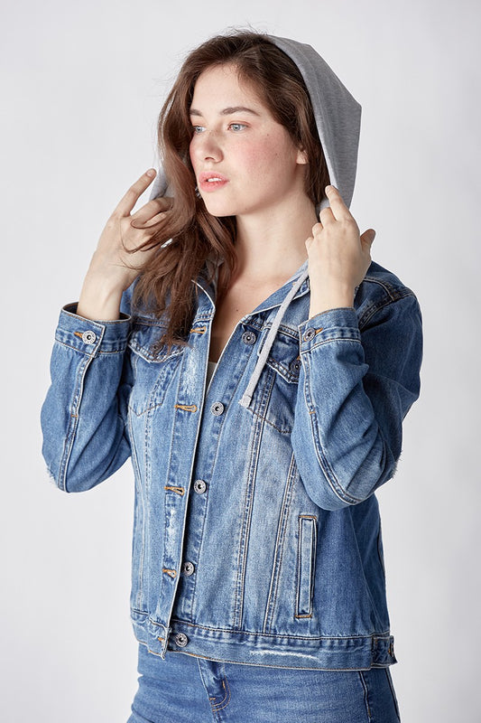 Blayke Denim Jacket w/Detachable Hood