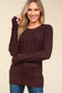 Brynn Cable Knit Sweater | Brunette