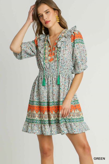 Kadence Boho Dress | Green