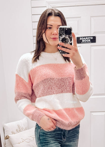 Valentine Cozy Block Sweater