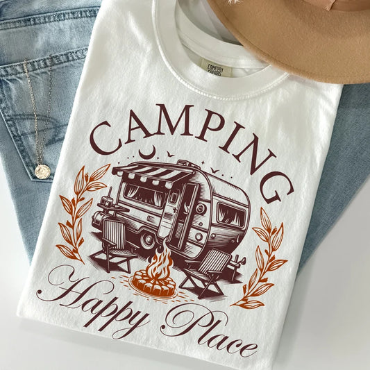 Camping Happy Place Graphic Tee