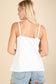 Cassie Button Down Tank Top | White