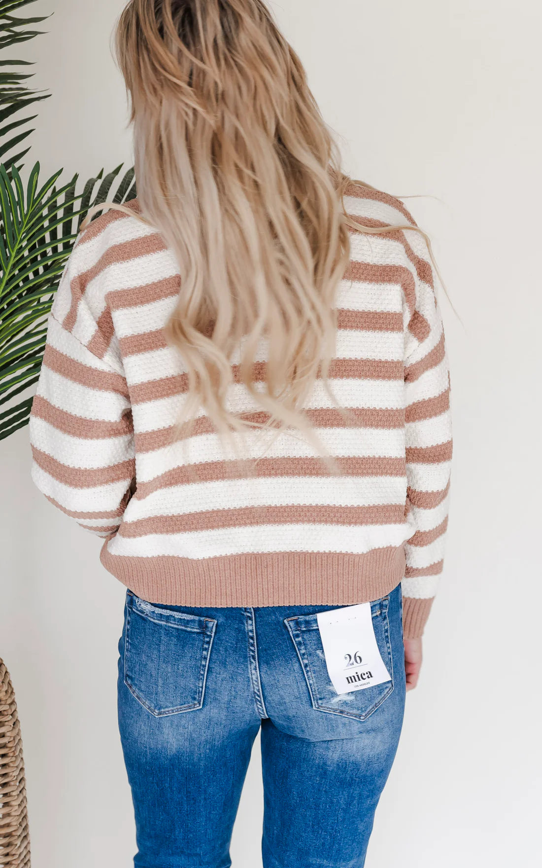 Checkmate Stripes Sweater | Mocha