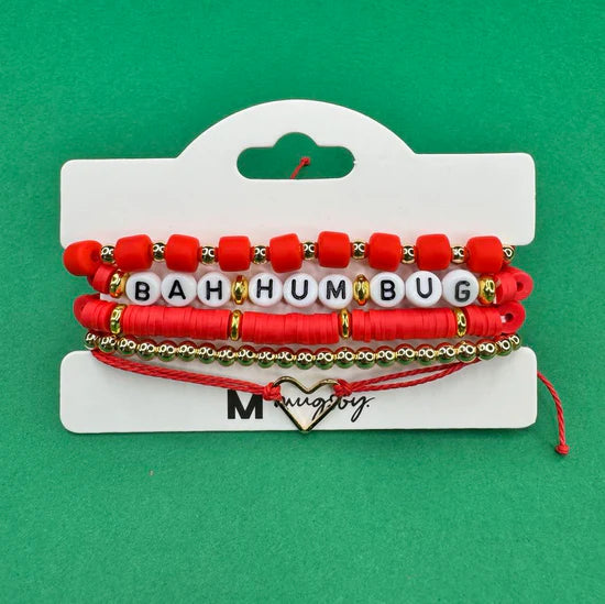 Stackable Christmas Bracelets | Bah Hum Bug