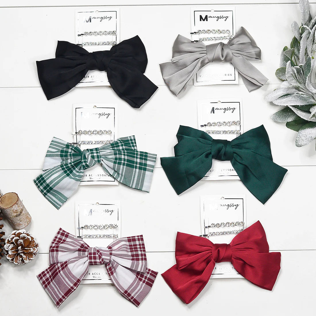 Christmas Hair Bow Set | Red
